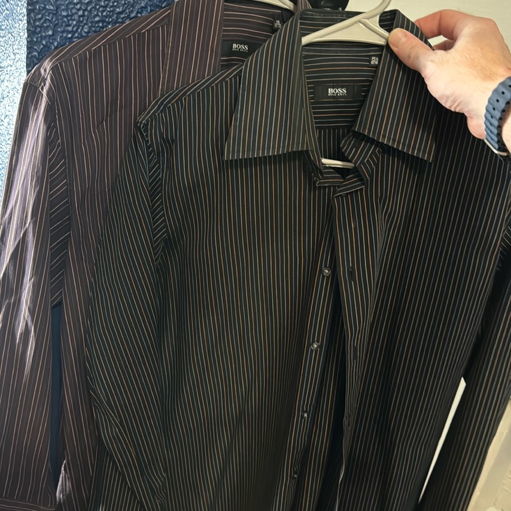Hugo Boss button down striped black version